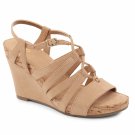 Aerosoles A2 Poppy Plush Wedge Sandal size 7.5 Tan dress women