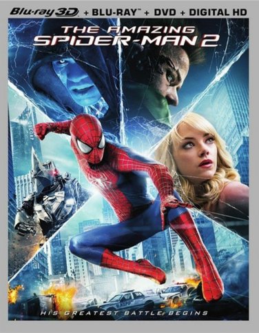 Spiderman 2  3D blue ray dvd digital superhero new