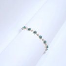 Bracelet blue Turquoise silver glass artisan bead new