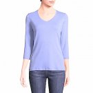 St John's Bay 3/4 Sleeve Tee t-shirt women's size Medium Purple