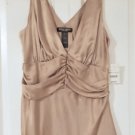 Bisou Bisou Michelle Bohbot Blouse shirred  sleeveless size Medium color tan new