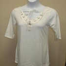Misses Me Ivory embroidery Top Size XL