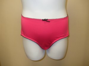 Full Cut Pink/Black Trim Panties 2X
