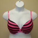 Push Up Neon Green & Black Striped Bra 40DD