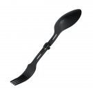 Black Foldable Spork, Plastic