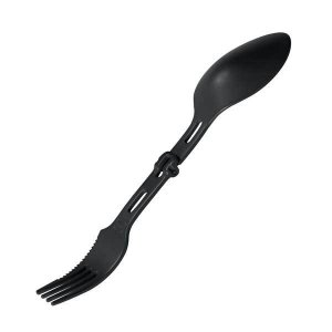 Black Foldable Spork, Plastic