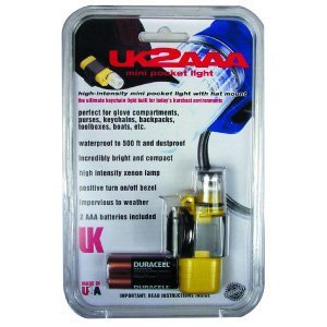 UK Mini Pocket Light, 2AAA, Safety Yellow