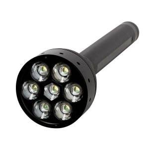 X21 High Performance 7 LED Flashlight, Black Aluminum Body