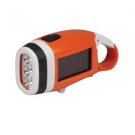 Solar Carabiner Crank, Orange/White Body, Solar or Crank