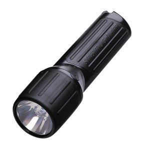 4AA Cell LED Light, White LEDs, Black Body, Clam Pack