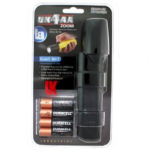 UK Zoom Flashlight, eLED, 4AA, Switched, Black