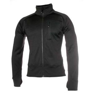Grid Fleece Jacket, Black, Large