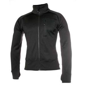 Grid Fleece Jacket, Black, XL