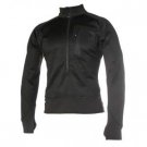 3/4 Zip Grid Fleece Pullover, Black, Medium