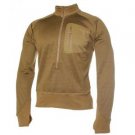 3/4 Zip Grid Fleece Pullover, Coyote Brown, Large