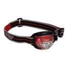 4 LED Headlight, Red/Black Body, 3 AAA