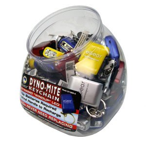 Dyno-Mite LED Keychain Light, 50 pc. Cookie Jar, Asst Colors