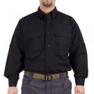 Cotton Tactical Shirt L/S Tall Black 2XL