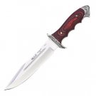 12 in., Pakkawood Handle, Plain, w/Leather Sheath