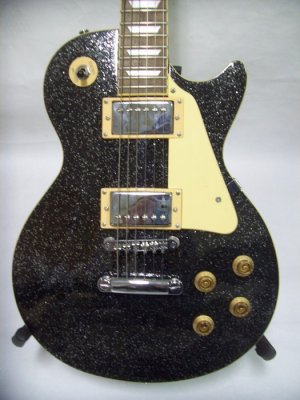 LP Black Sparkle Total Rock Star Electric Guitar with Gig Bag