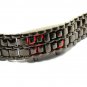 Stainless Steel LED Red Digital Unsex Bracelet Watch free shipping