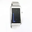 New Men’s Stainless Steel Wrist watch 72-LED Blue Light free shipping
