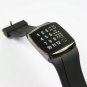 New Trendy Black Calendar LED Bracelet Leather Watch  free shipping
