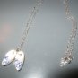 Delft Porcelain "Wooden Shoes" on Silver Toned Chain