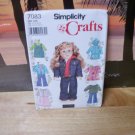 Doll Clothes Pattern for American Girl 18 inch dolls Simplicity #7083