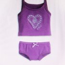 PURPLE TANK SET FOR AMERICAN GIRL 18 INCH DOLLS-AUTHENTIC AMERICAN GIRL
