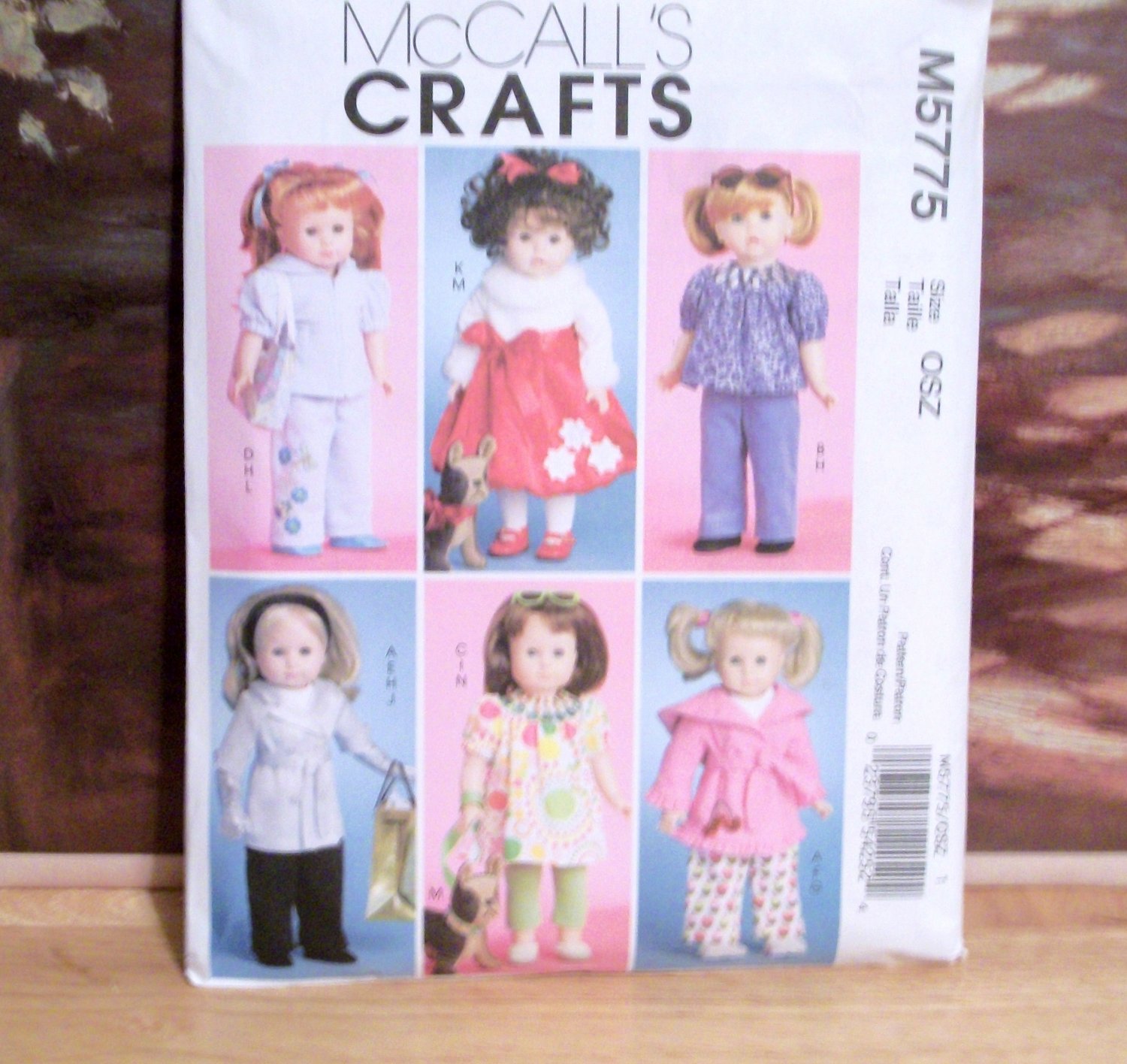 AMERICAN GIRL 18 INCH DOLL CLOTHES PATTERNMCCALL'S M5775