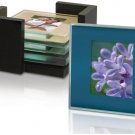 *NEW* Sarah Peyton Multi-Color Glass Photo Coasters, with Storage Rack