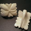 Hand Carved Floral Bone Cuff Hook