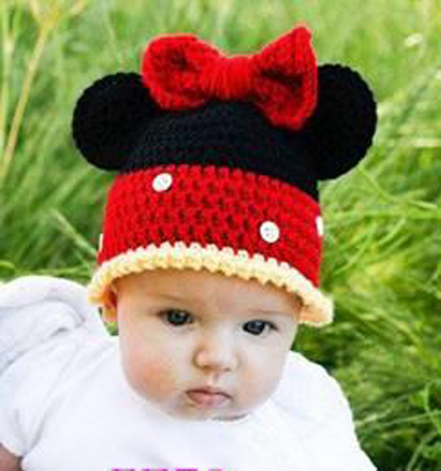 minnie mouse hat crochet