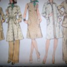Vintage 1970s Simplicity 6231 Pattern Coat, Dress and Pants Size 12 Uncut