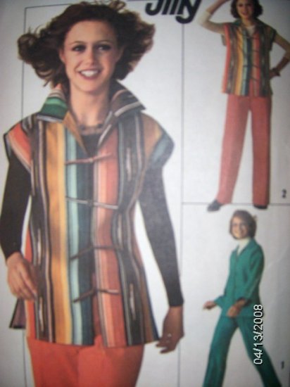 Vintage Simplicity 7614 Pattern Jiffy Unlined Jacket and Pants Size 16 Uncut
