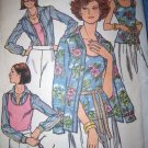 Vintage 1970s 4725 Butterick Pattern, Shirt and Tank Top Size 14 Uncut