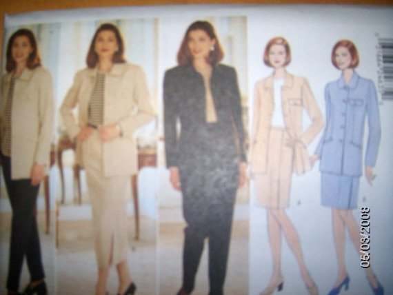 Butterick 4746 JH Collectibles Designer Pattern Jacket, Skirt and Pants Size 12 14 16 Uncut