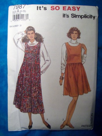 Simplicity Its So Easy 7987 Pattern, Jumper Plus Size 8 10 12 14 16 18 20 UNCUT