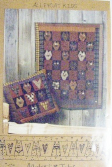 Alley Cat Tales 234 Pattern Alleycat Kids Wall hanging and Pillow NEW
