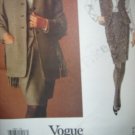 Designer Anne Klein Vogue 1066 Pattern Jacket, Vest, Skirt, and Scarf Size 12, 14, 16 Uncut