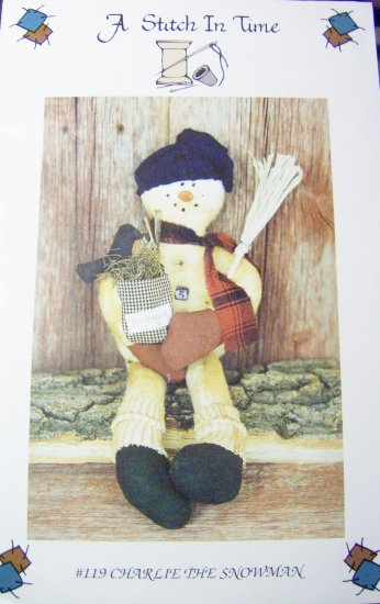 A Stitch in Time Charlie the Snowman Doll Pattern 20"