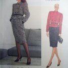 Vogue 1980's Paris Designer Balmain 1231 Pattern Jacket, Skirt, Suit, Size 14, Bust 36, UNCUT