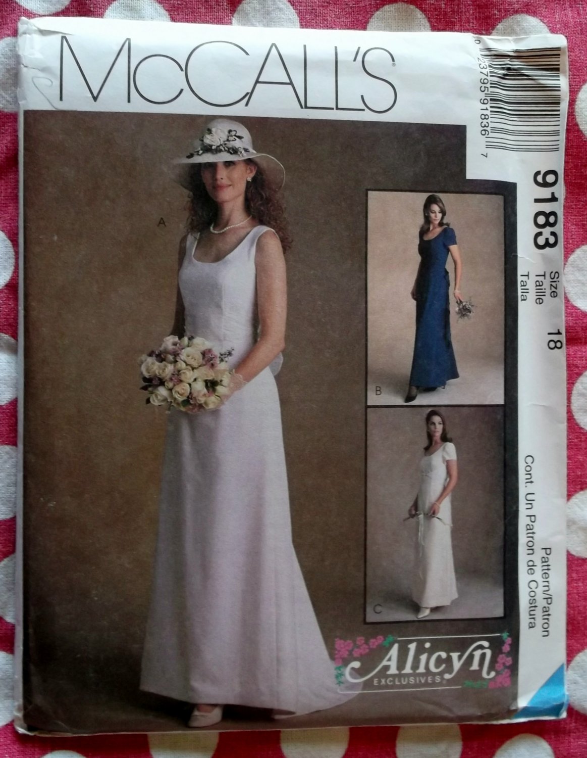 McCalls 9183 Alicyn Exclusives Pattern, Misses Dresses Bridal and