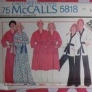 Vintage 70s Quick & Easy McCalls 5818 Pattern, Mens & Misses Robe or Jacket & Pants, Sz LG, UNCUT