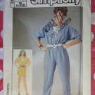 Vintage Jiffy 80s Simplicity Pattern 7330 Misses Jumpsuit Sz 12 14 16, Uncut