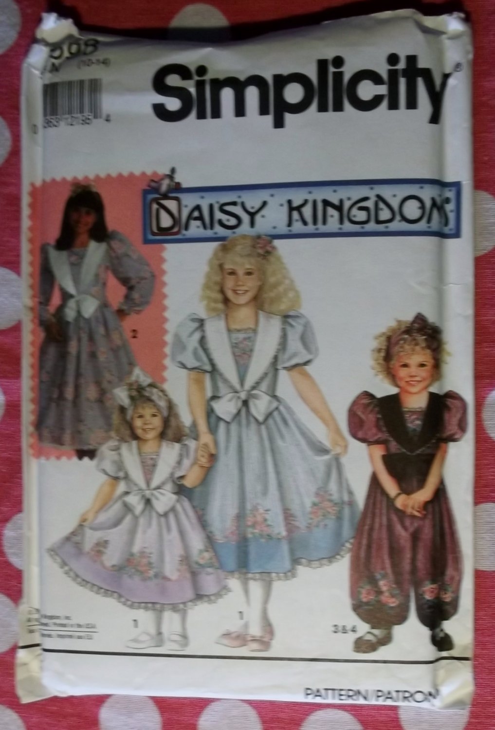 OOP Simplicity Pattern 7698 Daisy Kingdom Girls Dress or Romper, Sz 10-14, Uncut