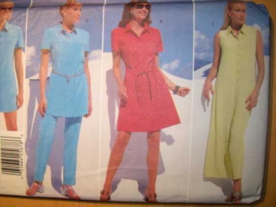 OOP Butterick Donna Ricco Designer 5039 Pattern, Dress Tunic Belt Pants,  Sz 18, 20, 22,  Uncut