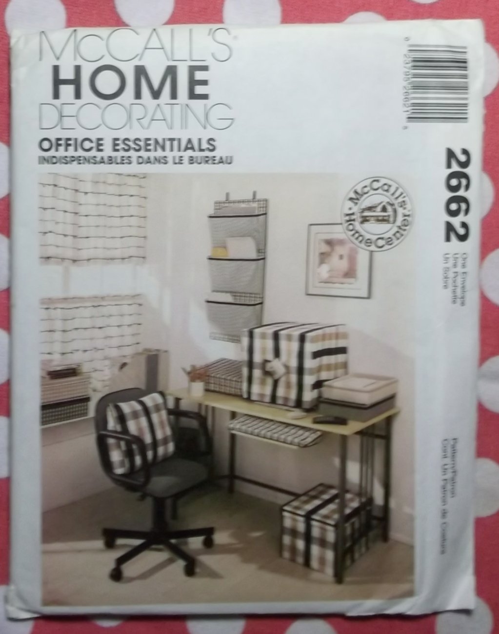 OOP McCalls 2662 Office Essentials, Home Decor Pattern, Uncut