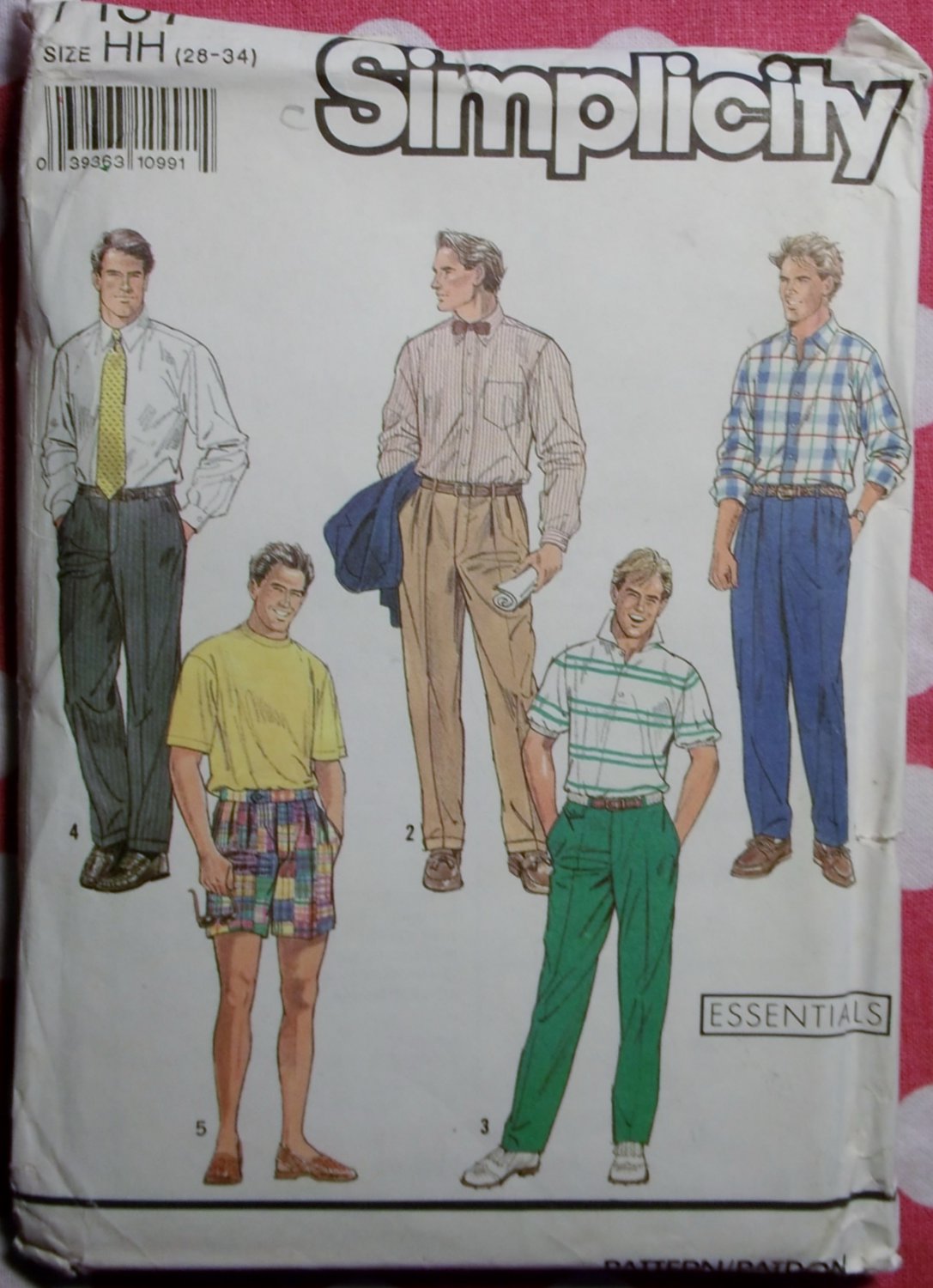 OOP Simplicity 7137 Pattern,  Mens Pants or Shorts Sz 28 to 34, Uncut